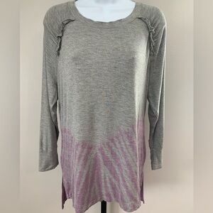 Cato Gray and Purple Long Sleeve Tunic